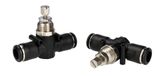 RS PRO Doorstroomregelaar, buis-Ø Push In 10 mm 10bar, verpakking van 10 stuks