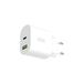 Ksix BCD20WA01 20W USB-C Snellader met Power Delivery 3.0 en GaN, Wit