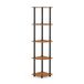 Furinno Turn-N-Tube 5-traps hoekdisplay multifunctionele boekenkast, opbergrek met ronde buizen, licht kersenhout, 29,5 x 29,5 x 146,6 cm