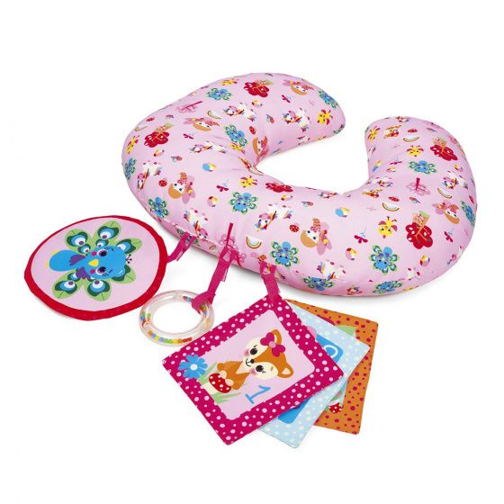 Chicco speelkussen meisjes 40 cm pluche roze