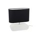 Homemania Bureaulamp Shade vorm – bureau, nachtkastje – zwart, wit, hout, stof 31 x 12 x 30 cm
