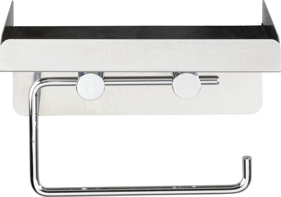 Wenko Toiletrolhouder RVS Zilver - Hangend aan de muur