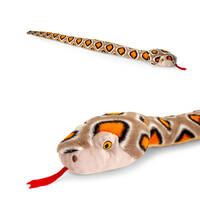 Keel Toys Pluche knuffel dieren slang bruin 100 cm - Knuffelbeesten reptiel speelgoed