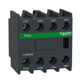 Schneider Electric - TeSys D - Blok hulpcontacten vooraan - 4F+0O - klemmenschroeven - LADN40