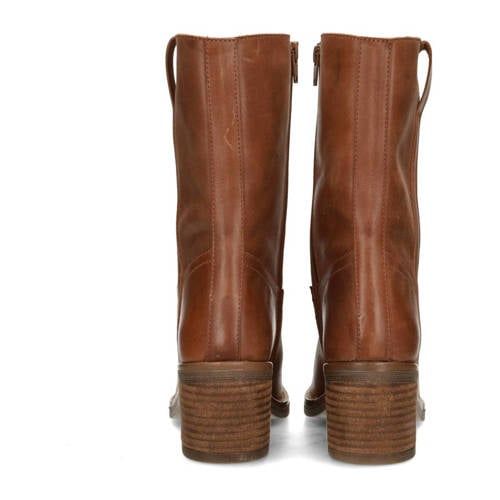 PS Poelman Lina Leather Ankle Boots Cognac