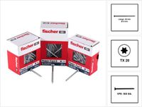 Fischer 500x Power-Fast II FPF II CTP 5 x 35 mm BC verzonken kop met binnenster TX20 deeldraad galvanisch verzinkt blauw gepassiveerd - 670371