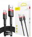 Baseus Cafule Kabel USB naar USB-C 2A 2M Zwart-Rood