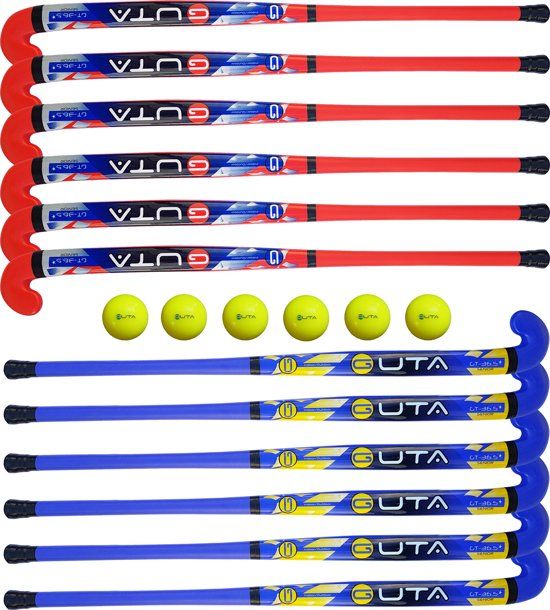 Guta Hockeyset 12 Sticks + 6 Ballen Senior Indoor / Outdoor 36 5