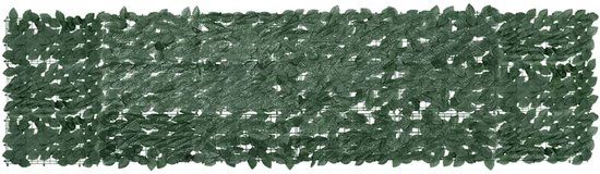 vidaXL Balkonscherm met donkergroene bladeren 300x75 cm