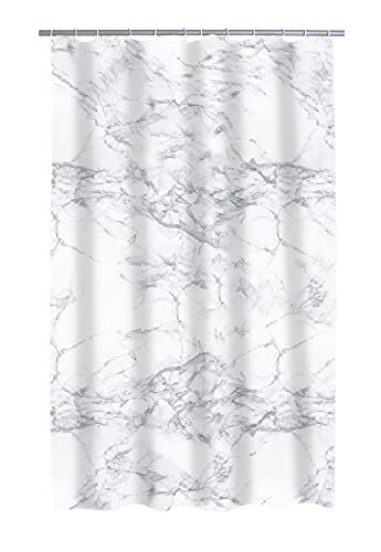 Ridder Toscana douchegordijn incl. ringen, polyester, grijs, ca. 180x200 cm