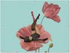 Affiche de jardin - Femme - Fleurs - Vintage - 120x90 cm - Extérieur