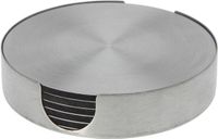 Merkloos RVS Onderzetters voor glazen - set van 18 - rond - diameter 10 cm