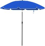 Merkloos Parasol, Ø 160 cm, Blauw