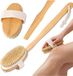 Brosse corporelle, appareil de massage du dos, peeling, long manche, 2-en-1