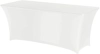 HENDI Rechthoekige tafelhoes – Easy-Jersey stof – Strijkvrij – 1200x760x730 mm – Wit