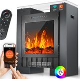 Kesser Elektrische Sfeerhaard – 1800W Verwarming met LED Vlameffect & App Bediening