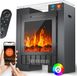 Kesser Cheminée électrique – Chauffage 1800W avec effet flamme LED et commande par application