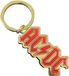 AC/DC - Logo Gold Sleutelhanger - Goudkleurig/Rood