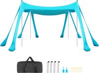 VEVOR Strandtent met Zonbescherming (UPF 50+) 3x3x2m, Groen
