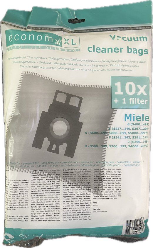 Universeel merk Universele Stofzuigerzakken Miele F/J/M G/H/N (10 stuks) + Filter - Geschikt voor Compact C1/C2, Complete C1/C2/C3, Classic C1
