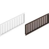 Gedotec Grille d'aération H3610 plastique fendu blanc ou brun, Brun - 227 x 68 mm