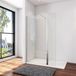 Aica Sanitair Paroi de douche - 85x200cm - Pivotante - Profil d'angle - 8mm Nano - Chrome