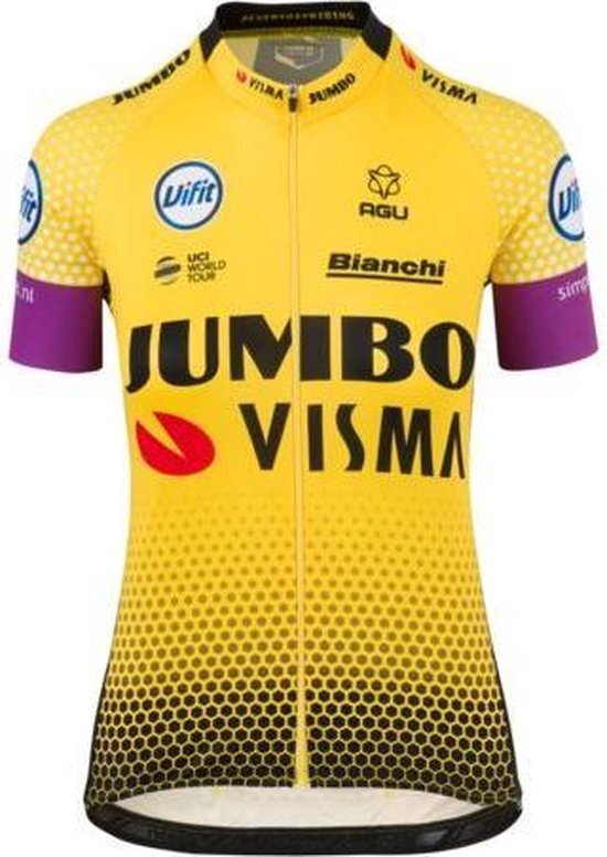 AGU Shirt Korte Mouw Jumbo-Visma Replica Dames XXL