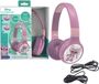 Casque enfant, Bluetooth 5.0, avec câble, limiteur de volume 85 dB, pliable, avec microphone, perche