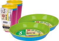 Juypal Hogar Juypal Servies set - 6x borden en drinkbekers - multi - kunststof - herbruikbaar