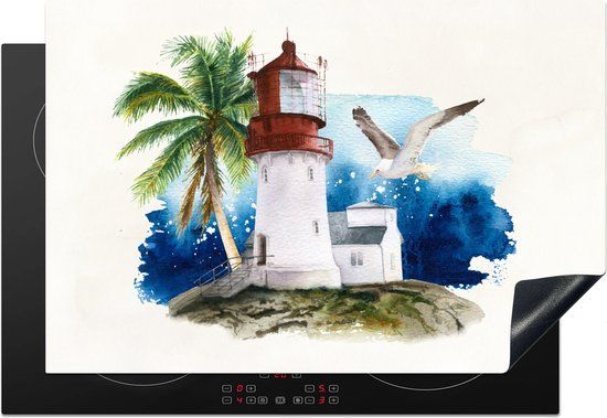 KitchenYeah® Inductie beschermer 77x51 cm - Strand en Zee - Inductiebeschermer