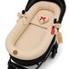 Omranding voor kinderwagen - overtrek voor babykuip nestje kinderwagen accessoires set 3-delig met kussen en matras katoen mousseline beige