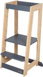 roba Houten Learning Tower - Montessori - Bamboe / Antraciet