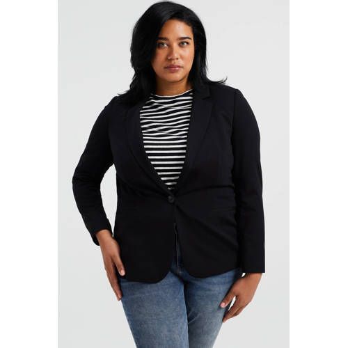 WE Fashion Curve blazer zwart