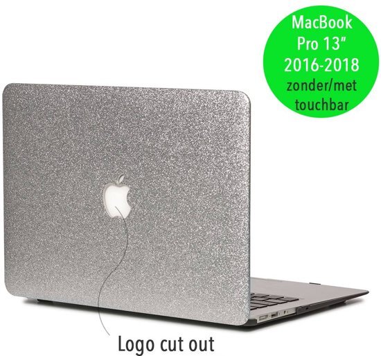 Lunso - hardcase hoes - MacBook Pro Retina 13 inch 2016-2018 - glitter zilver