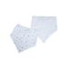 Set Bébé Douceur Set van 2 slabbetjes Bandana 100% katoenen gaas, 16 x 41 cm, wit
