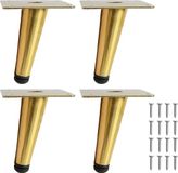 Merkloos Tafelpoten staal - Retro hairpin pinpoten - 4 stuks - Goud