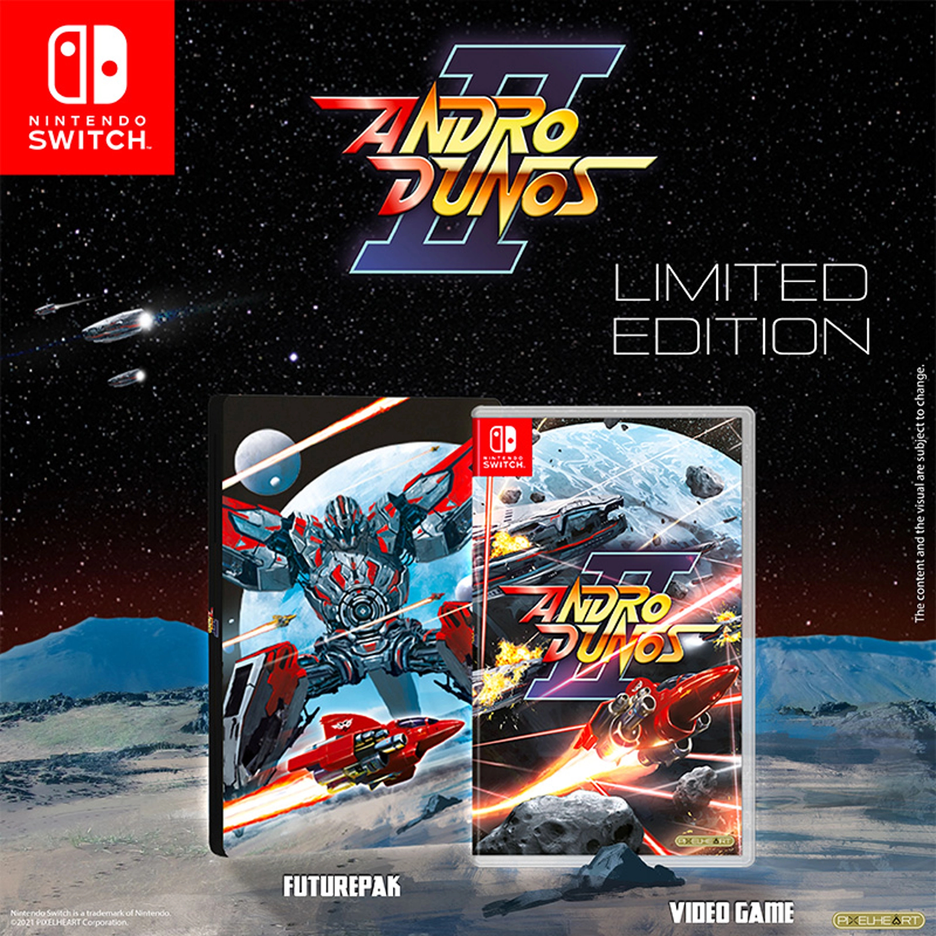 PixelHeart Andro Dunos 2 Limited Edition FuturePak Nintendo Switch
