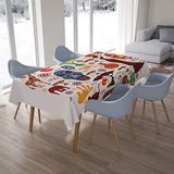 Bonamaison Tafelkleed, Anti-Mold, Sneldrogend, Waterdicht, 100% Polyester Tafellaken, 140cm x 200cm - Ontworpen en Vervaardigd in Turkije
