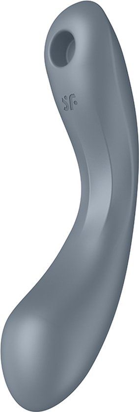 Satisfyer Curvy Trinity 1 - Bluegrey - Luchtdruk vibrator - Oplaadbaar
