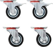 vidaXL - 24 stuks Zwenkwielen - 75 mm - Zwart - Metaal - Max. 50 kg per wiel