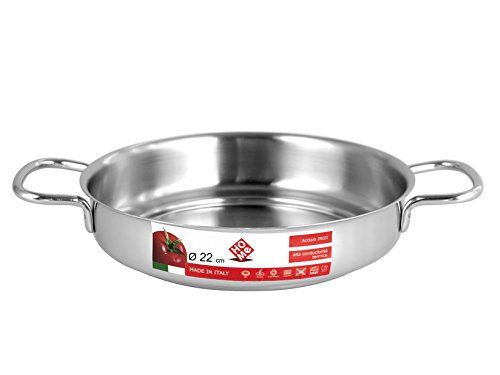Home Braadpan met 2 handgrepen, roestvrij staal, 22 cm