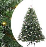 vidaXL Kunstkerstboom met 150 LED, standaard, groen, 150 cm, PE en PVC