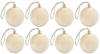 Creativ Company B.V. 8x Boules de Noël en bois de bois clair Empereur sapin 6,4 cm