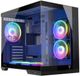 MODECOM Volcano Panorama APEX ARGB 5F Midi Tower Computer Behuizing - Zwart - Gehard Glas - 5x ARGB Ventilatoren - USB-C