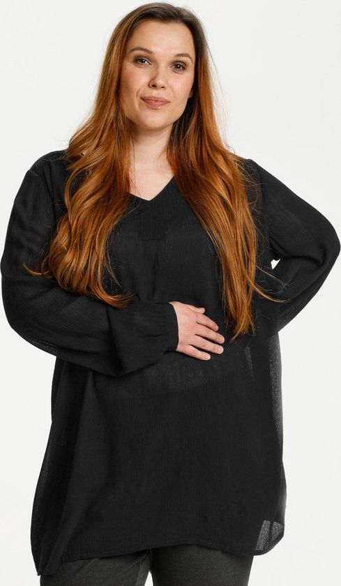 Kaffe Curve tuniek KCami zwart | Maat XXL (44)