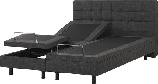 DUKE - Tweepersoonsbed - Grijs - 160 x 200 cm - Polyester