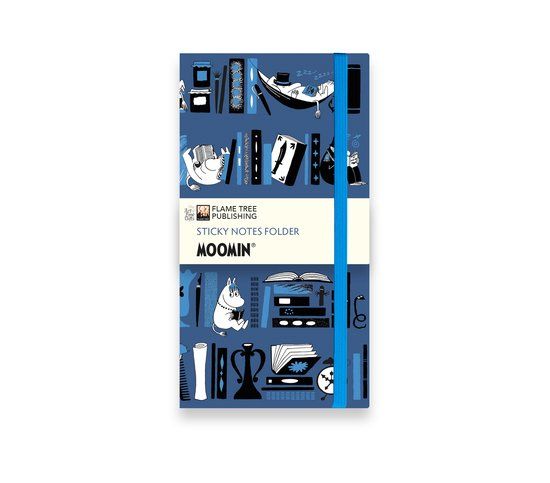 Moomin Bookshelves Blue Flame Tree Sticky Notes Folder