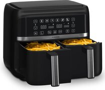 Klarstein Heteluchtfriteuse - Airfryer Met 2 Kamers - 2850 W - 6 Liter - Touch Bediening - Timer - Voorverwarmen - 6 Modi - Air Fryer XL - Zwart