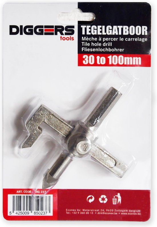 DIGGERS - Tegelboor - 100 mm