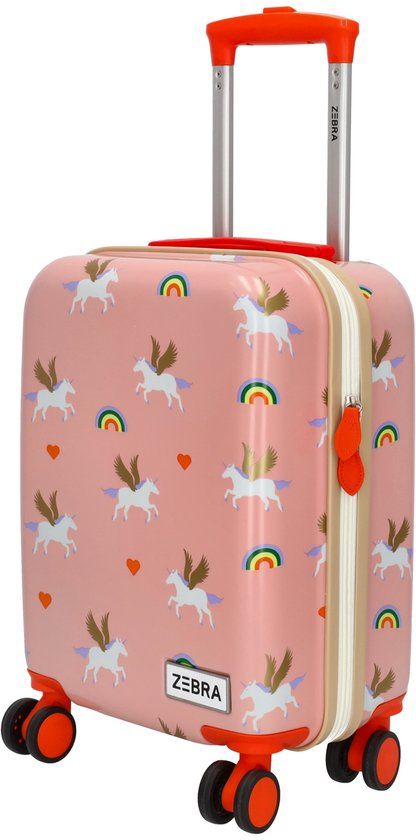 Zebra Trends Avonturier Kinder Koffer - Roze - Handbagage Trolley - Eenhoorn